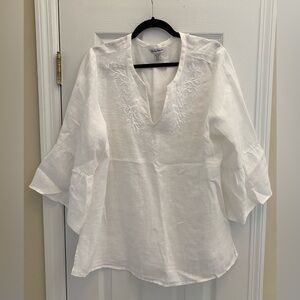 Linen Bell Sleeve - V Neck Shirt - Tommy Bahama - Size XL